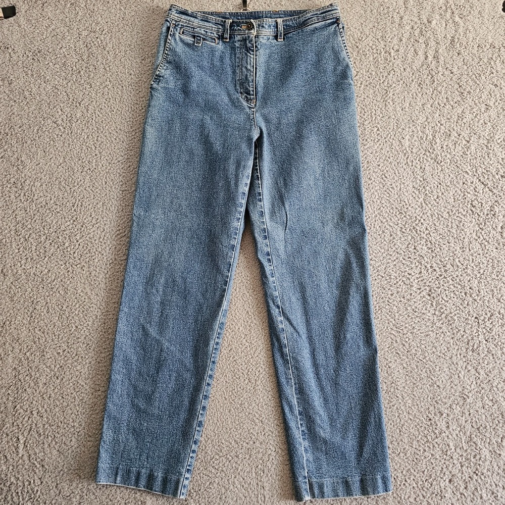 Lauren Ralph Lauren Women's Blue Jeans Size 10 Straight Leg Stretch Denim - Picture 2 of 12